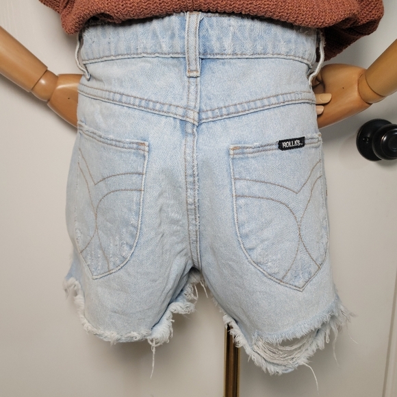 Rolla's Dusters High Rise Slim Shorts Beach Summer Shorts Size 28 - Picture 5 of 9